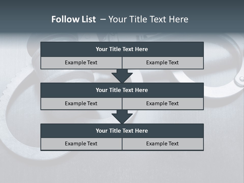 Gavel Tool Cuffs PowerPoint Template