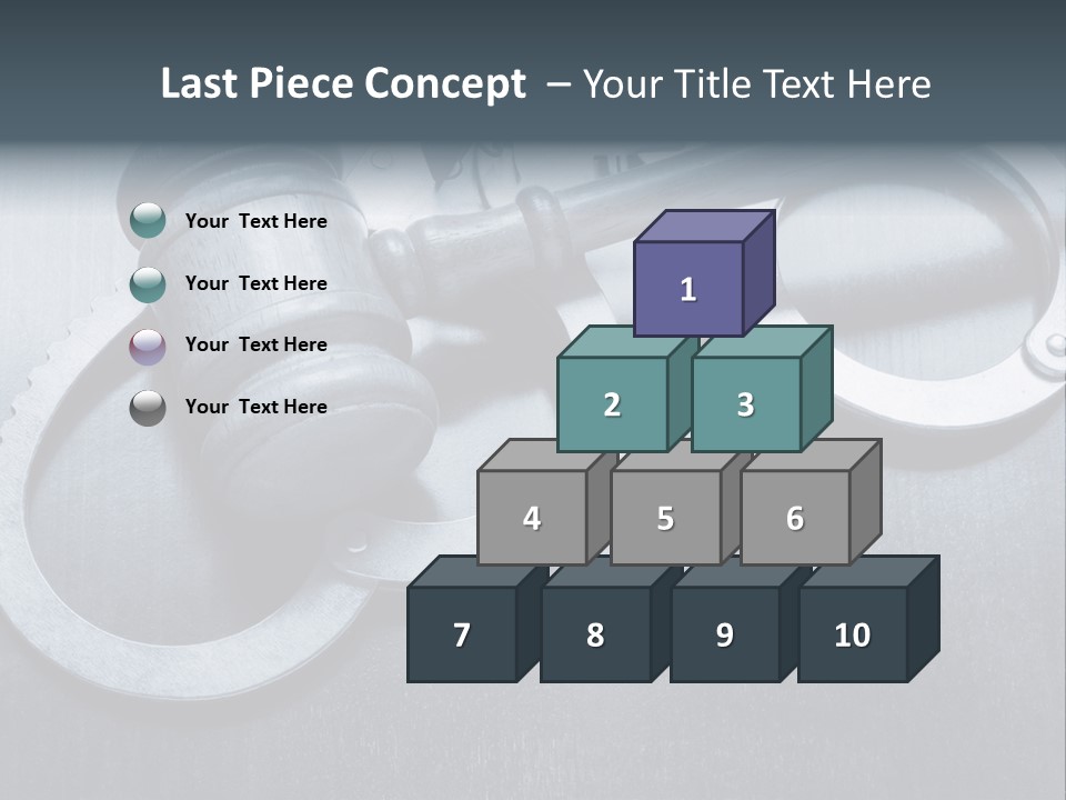 Gavel Tool Cuffs PowerPoint Template