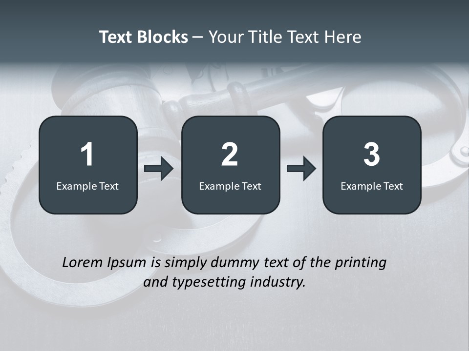 Gavel Tool Cuffs PowerPoint Template
