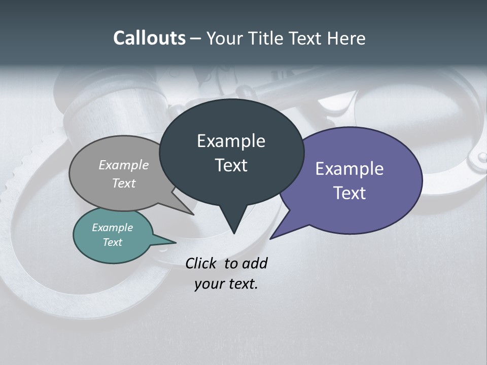 Gavel Tool Cuffs PowerPoint Template