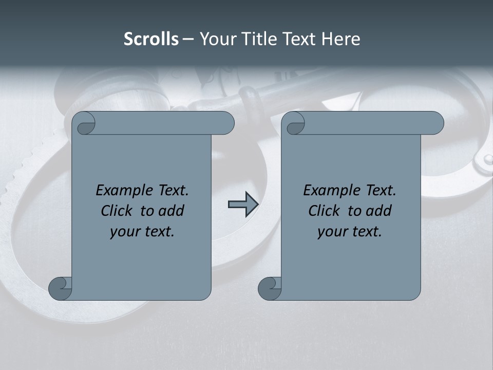 Gavel Tool Cuffs PowerPoint Template