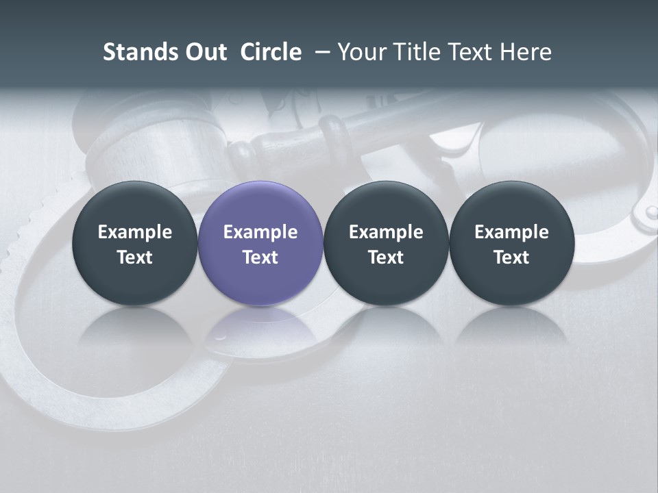 Gavel Tool Cuffs PowerPoint Template