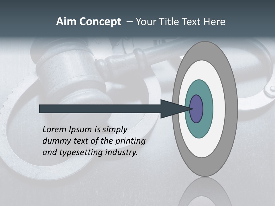 Gavel Tool Cuffs PowerPoint Template