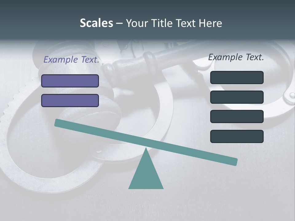 Gavel Tool Cuffs PowerPoint Template