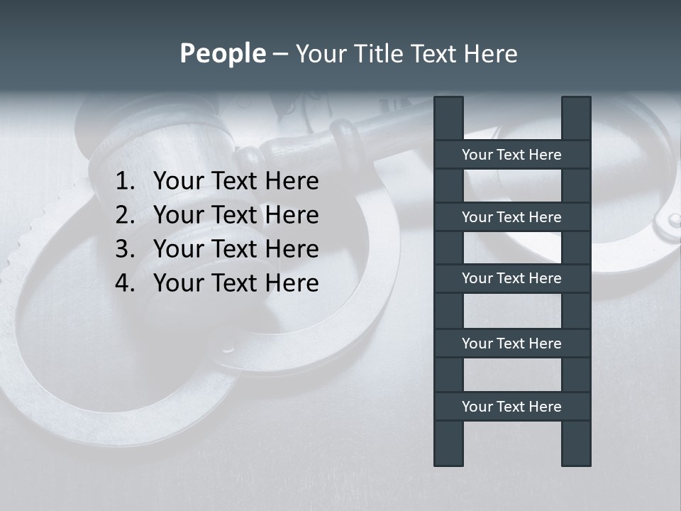 Gavel Tool Cuffs PowerPoint Template