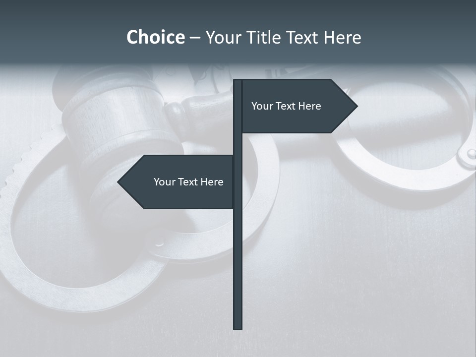Gavel Tool Cuffs PowerPoint Template