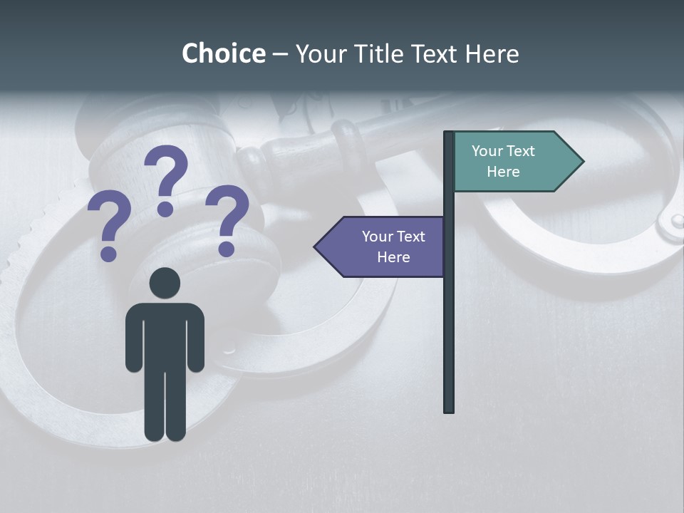 Gavel Tool Cuffs PowerPoint Template