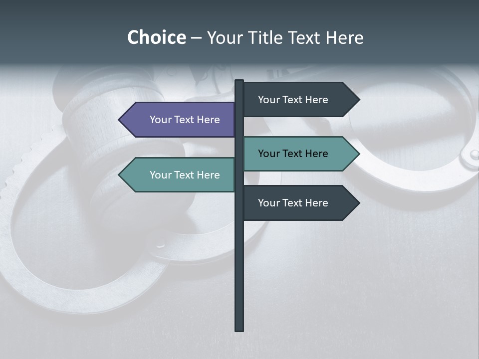 Gavel Tool Cuffs PowerPoint Template