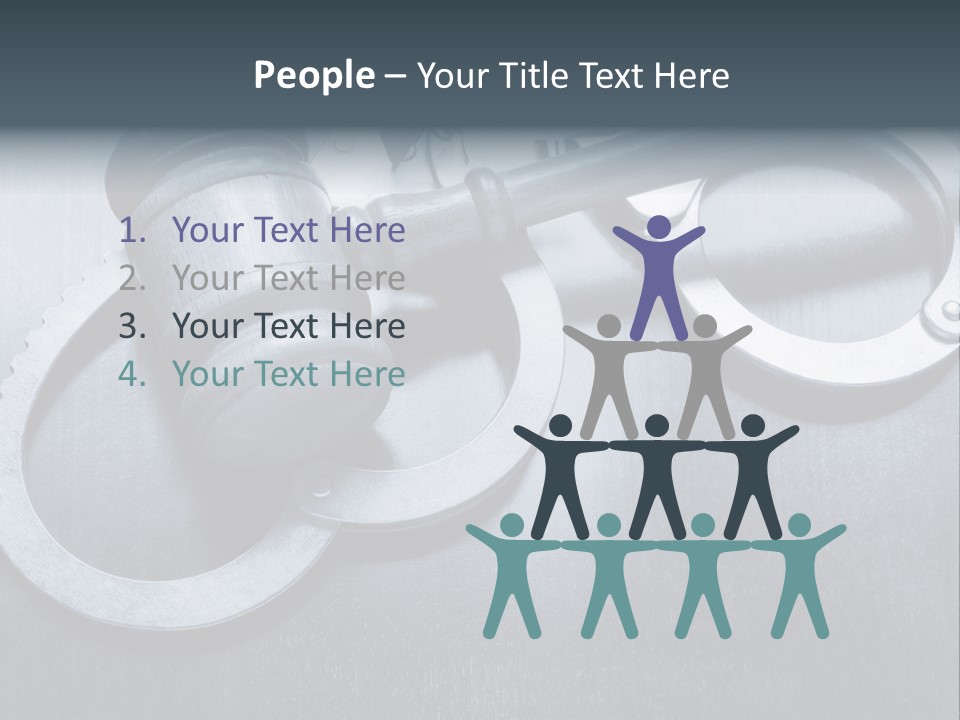 Gavel Tool Cuffs PowerPoint Template