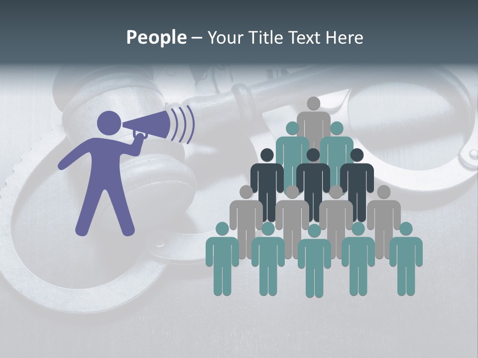 Gavel Tool Cuffs PowerPoint Template