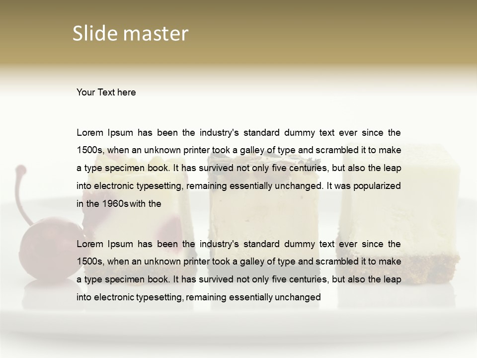 Cut Sweet Dark PowerPoint Template