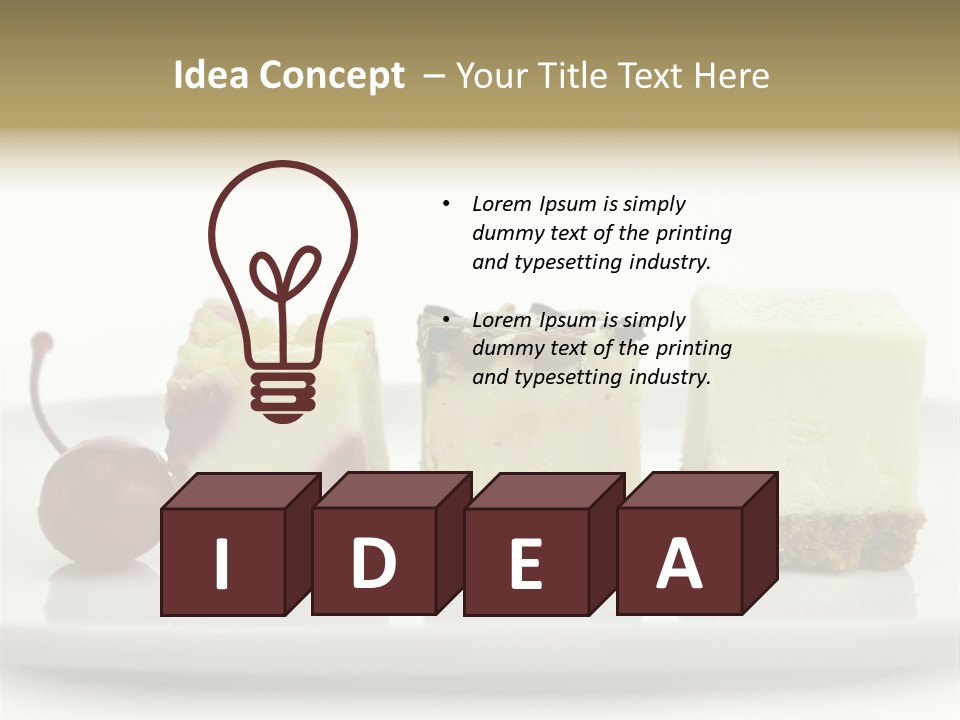 Cut Sweet Dark PowerPoint Template