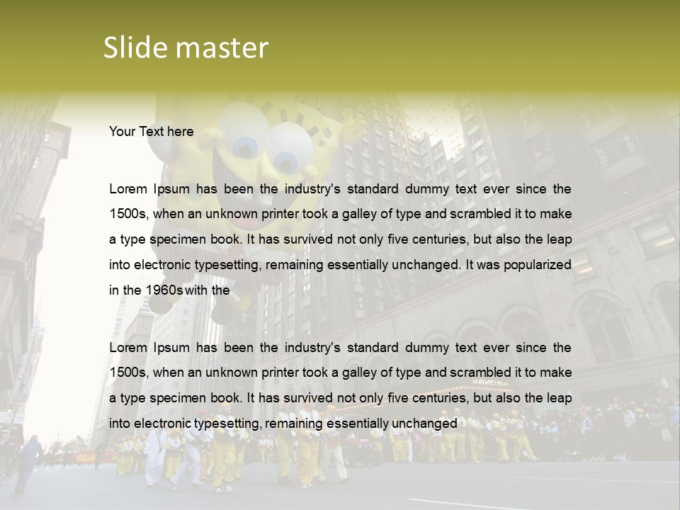 Squarepants Handle Smile PowerPoint Template