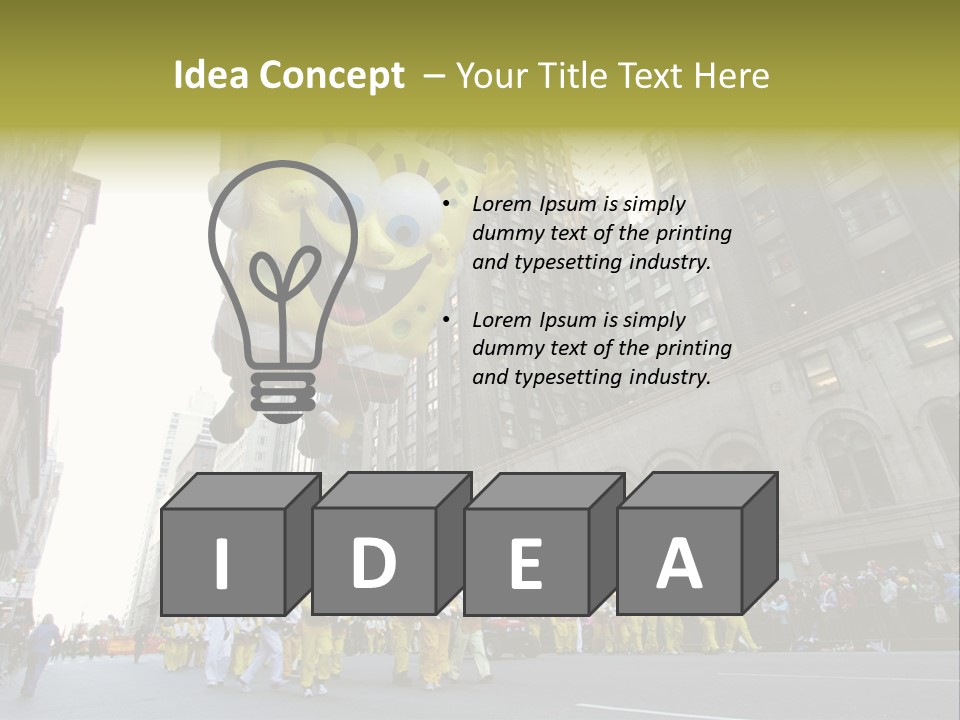 Squarepants Handle Smile PowerPoint Template