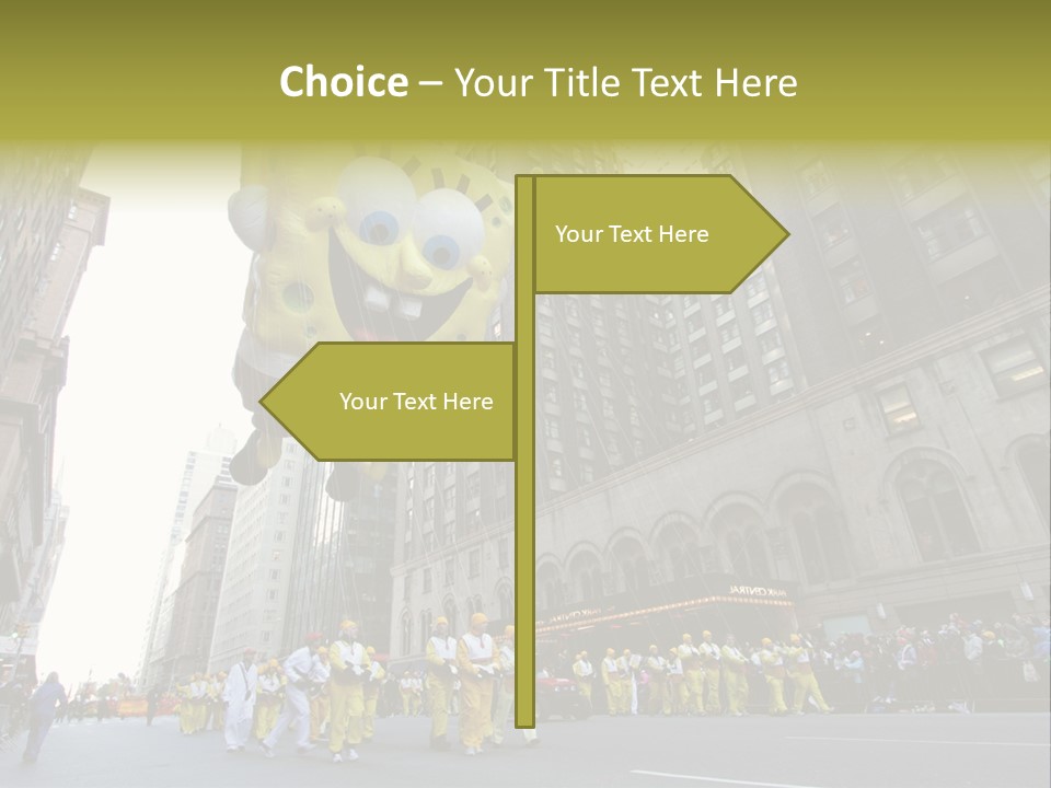 Squarepants Handle Smile PowerPoint Template
