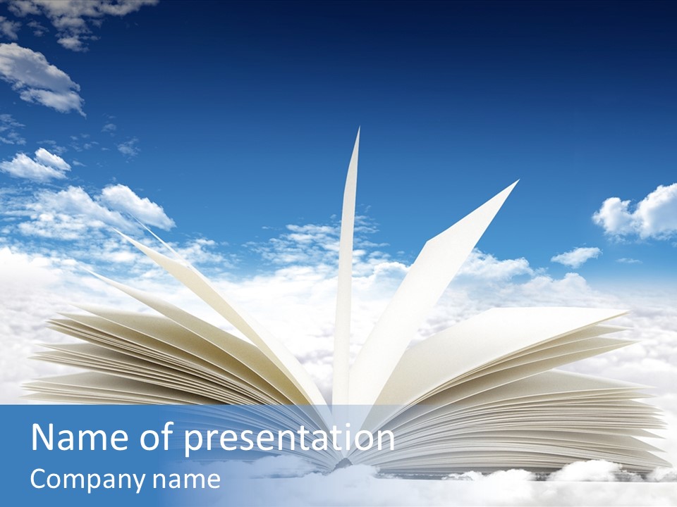 Bookshelf College Stack PowerPoint Template