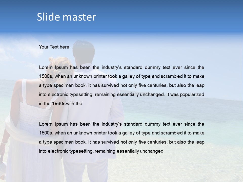 Cheerful Resort Blond PowerPoint Template