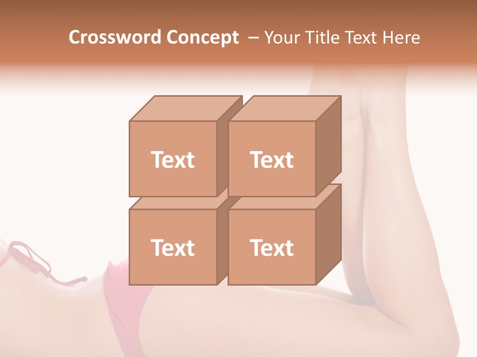 Isolated On White Skin Bikini PowerPoint Template