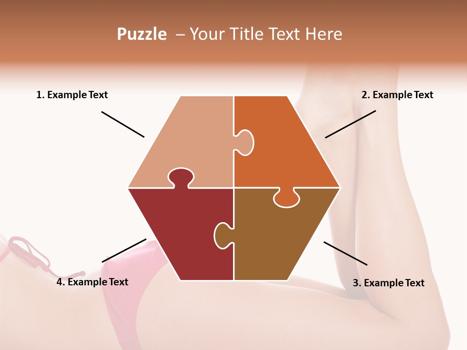 Isolated On White Skin Bikini PowerPoint Template