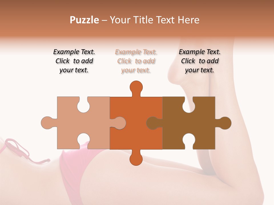 Isolated On White Skin Bikini PowerPoint Template