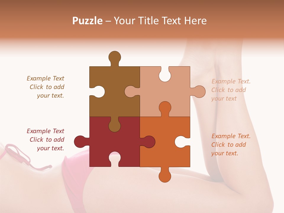 Isolated On White Skin Bikini PowerPoint Template