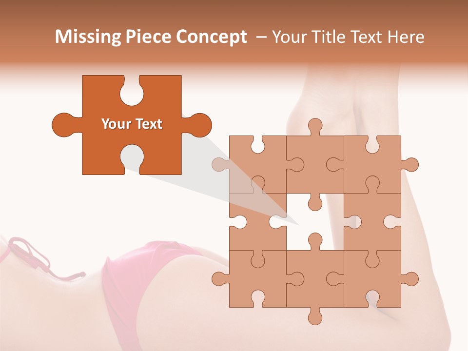 Isolated On White Skin Bikini PowerPoint Template