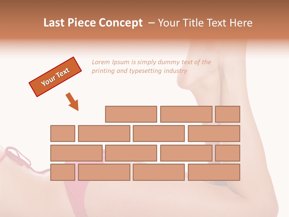 Isolated On White Skin Bikini PowerPoint Template