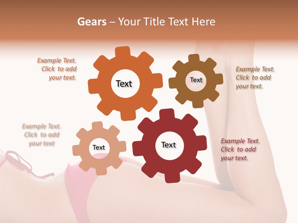 Isolated On White Skin Bikini PowerPoint Template