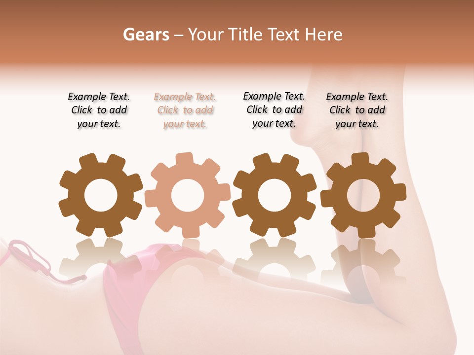 Isolated On White Skin Bikini PowerPoint Template