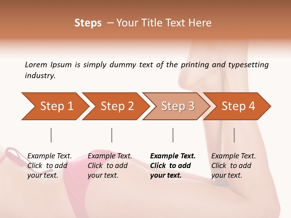 Isolated On White Skin Bikini PowerPoint Template