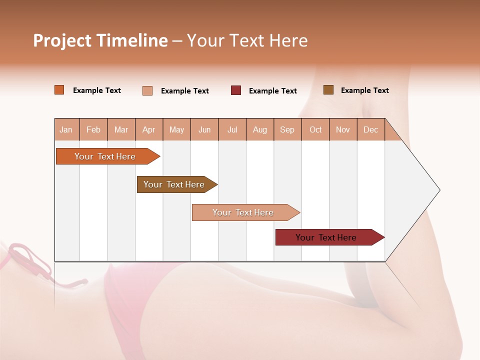 Isolated On White Skin Bikini PowerPoint Template