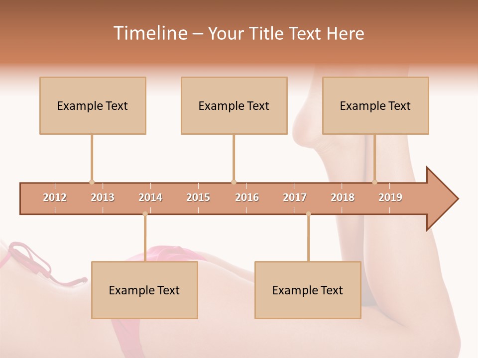 Isolated On White Skin Bikini PowerPoint Template