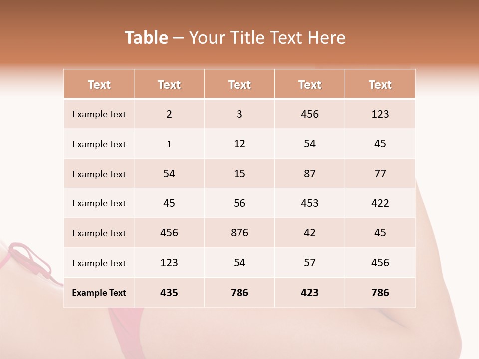 Isolated On White Skin Bikini PowerPoint Template