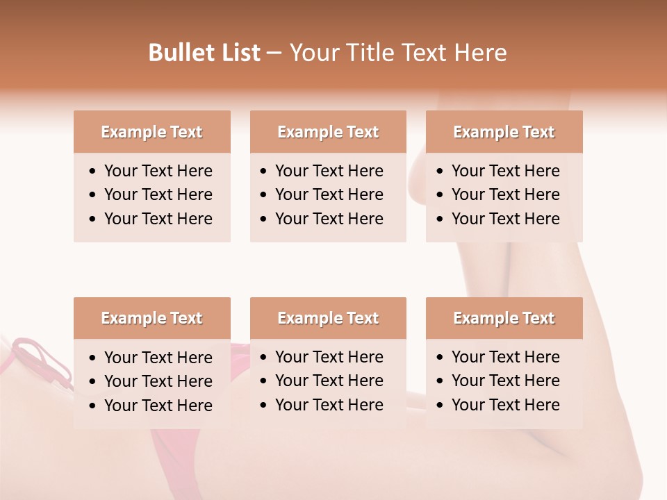 Isolated On White Skin Bikini PowerPoint Template