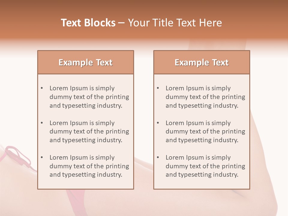 Isolated On White Skin Bikini PowerPoint Template