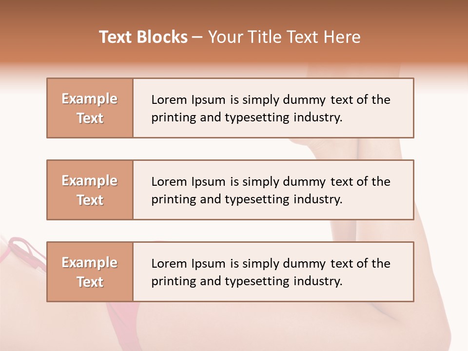 Isolated On White Skin Bikini PowerPoint Template