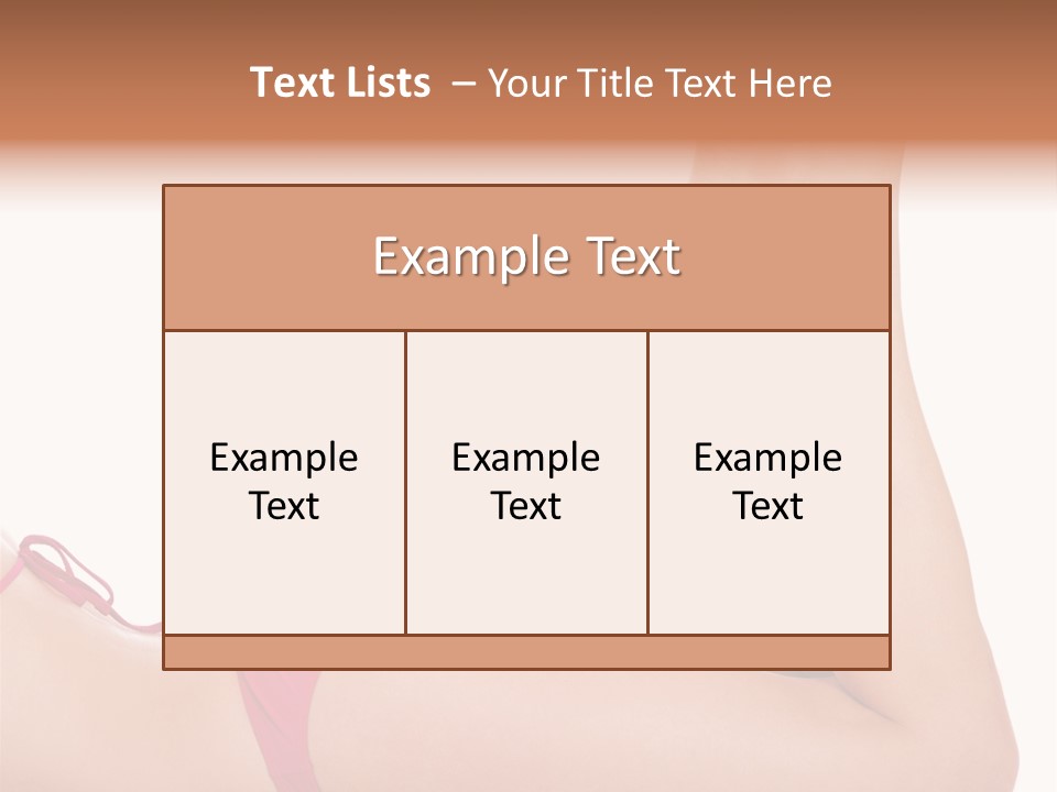 Isolated On White Skin Bikini PowerPoint Template