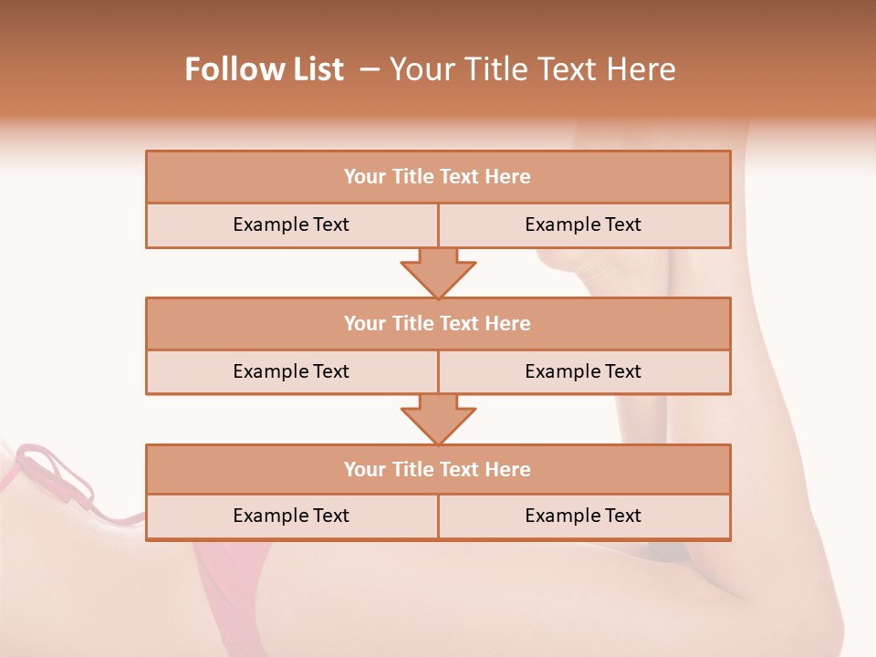 Isolated On White Skin Bikini PowerPoint Template