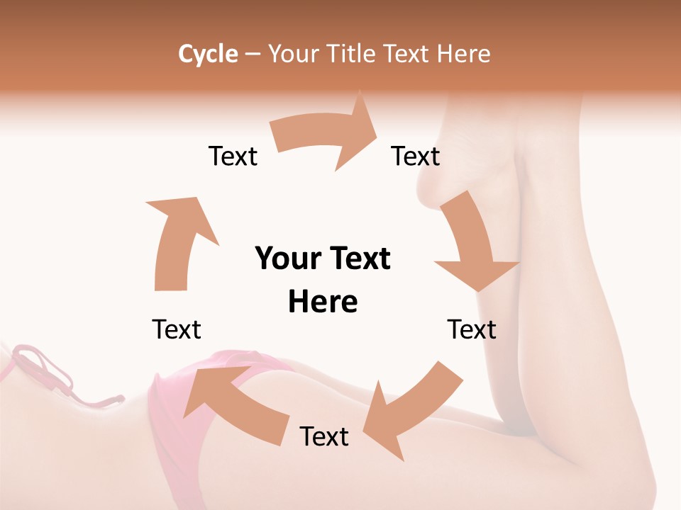 Isolated On White Skin Bikini PowerPoint Template