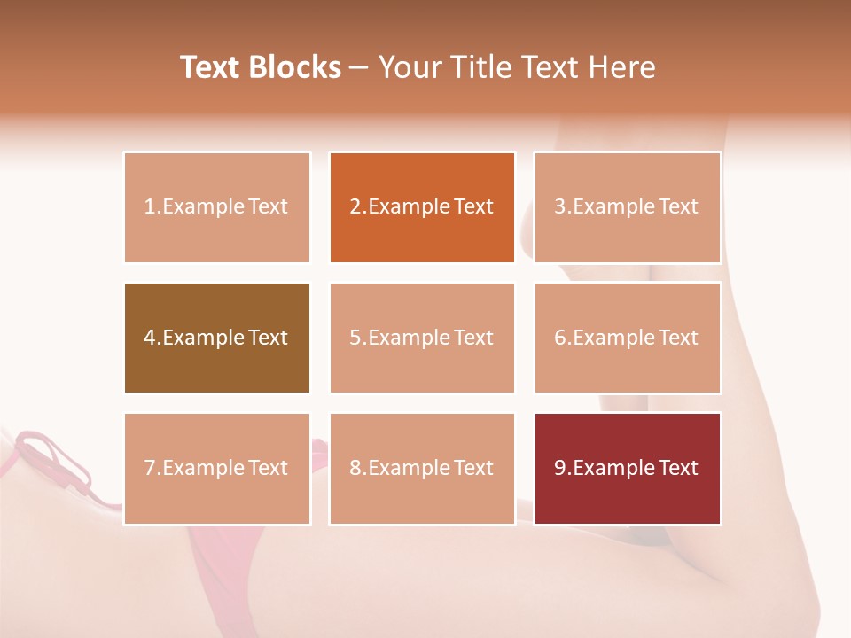 Isolated On White Skin Bikini PowerPoint Template