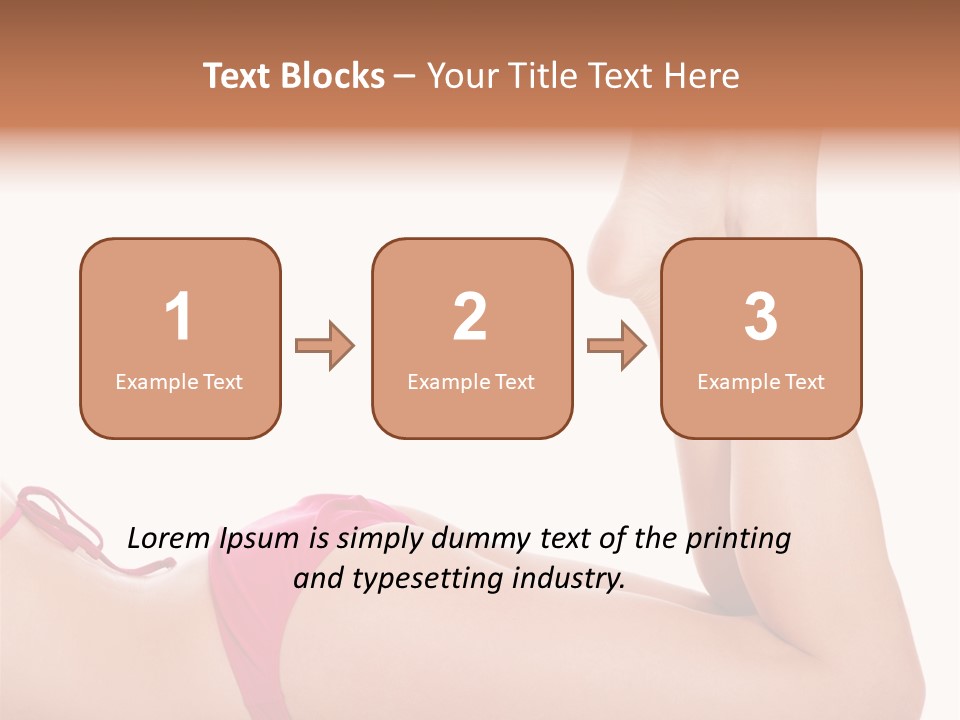 Isolated On White Skin Bikini PowerPoint Template