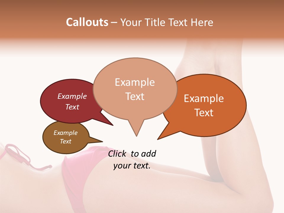 Isolated On White Skin Bikini PowerPoint Template