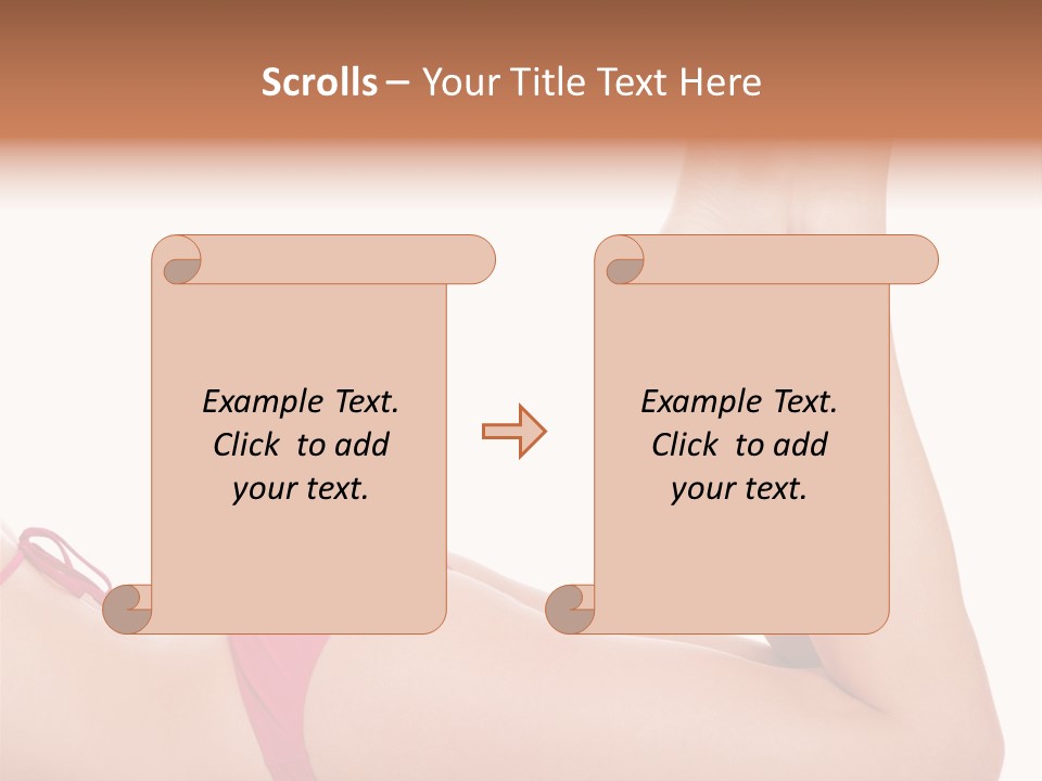 Isolated On White Skin Bikini PowerPoint Template