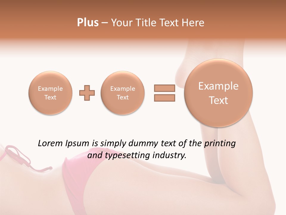 Isolated On White Skin Bikini PowerPoint Template