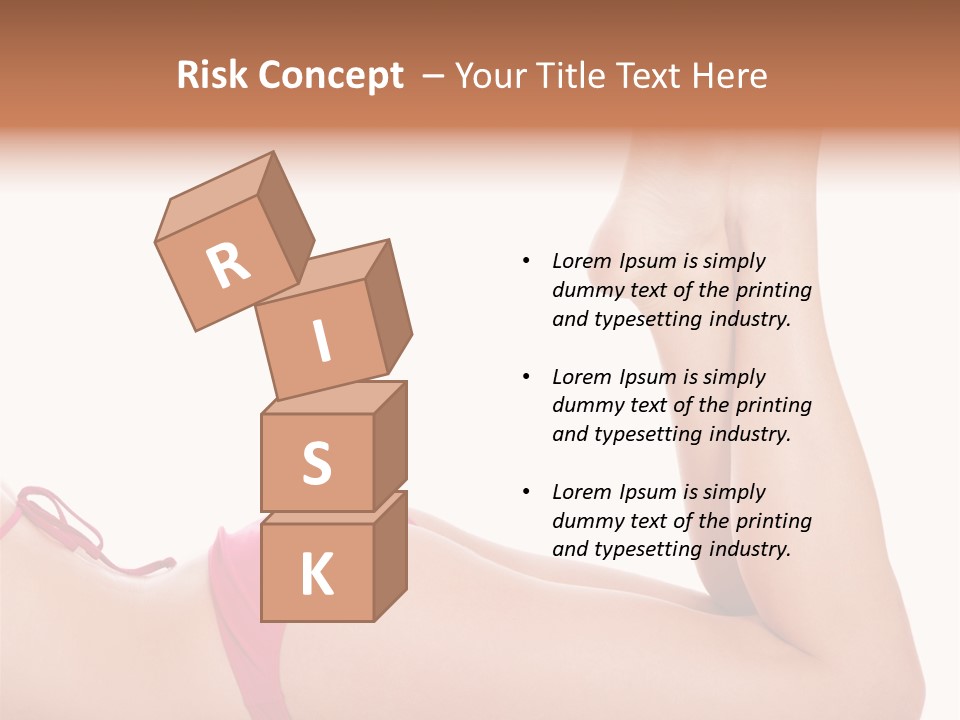 Isolated On White Skin Bikini PowerPoint Template