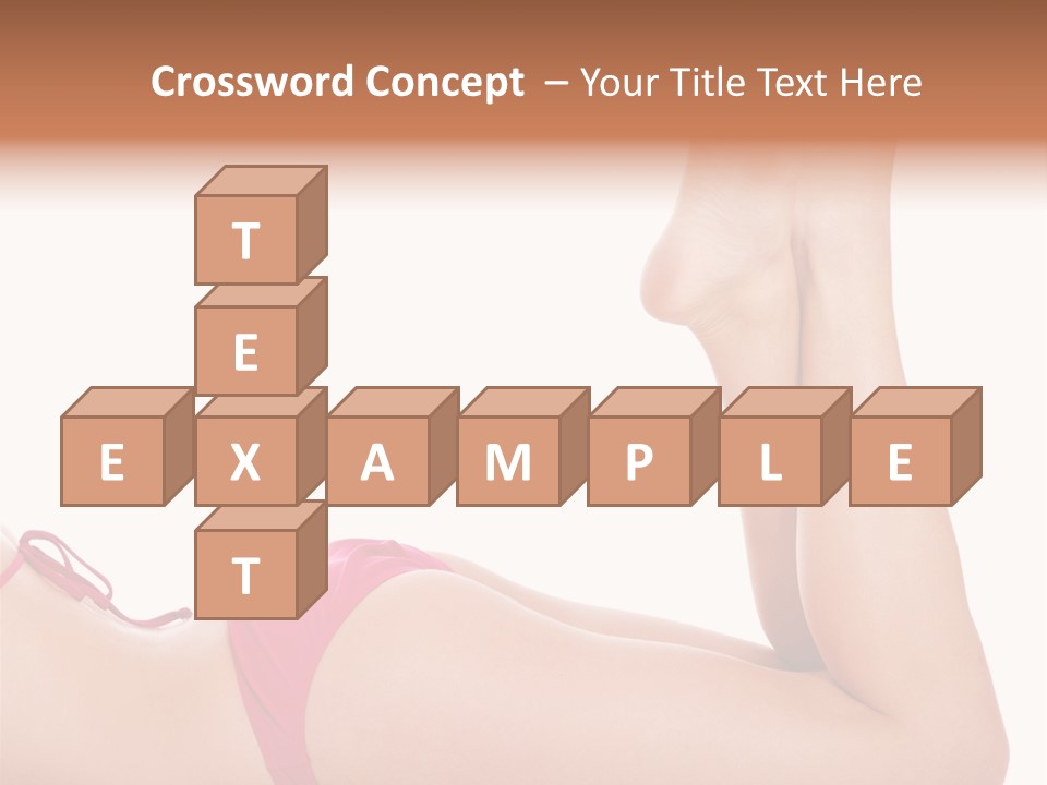 Isolated On White Skin Bikini PowerPoint Template