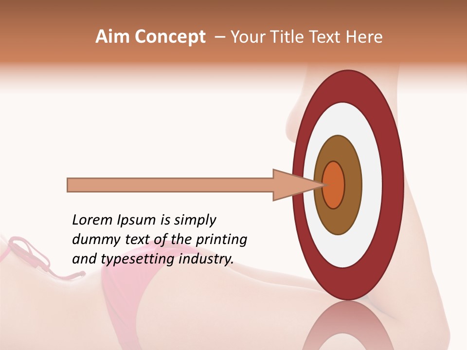 Isolated On White Skin Bikini PowerPoint Template