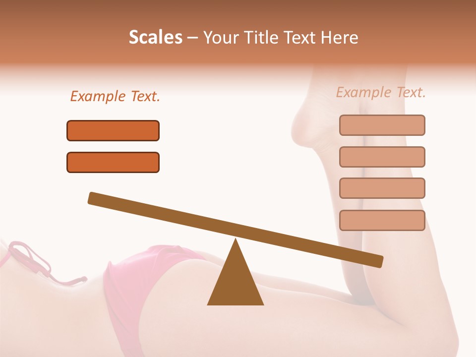 Isolated On White Skin Bikini PowerPoint Template