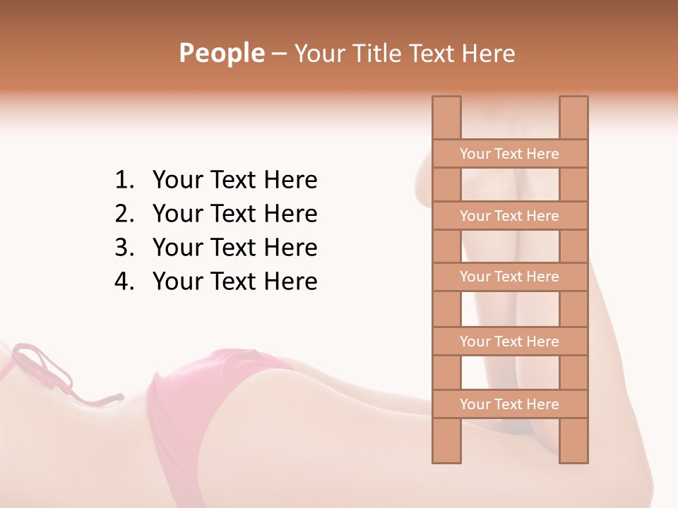 Isolated On White Skin Bikini PowerPoint Template