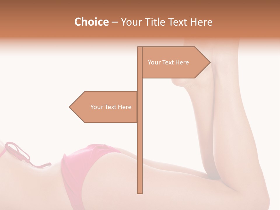 Isolated On White Skin Bikini PowerPoint Template